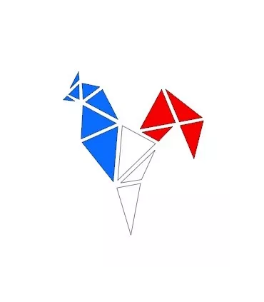 Stickers Coq Tricolor