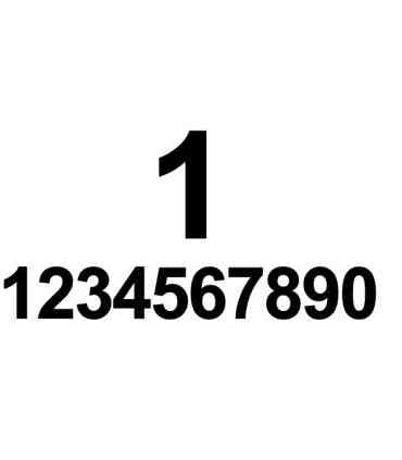 Stickers Numero Course Type A