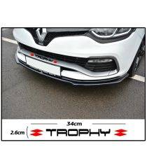 Stickers  TROPHY pour lame Avant  CLIO 4RS