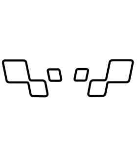 Paire de Stickers de portes Megane Trophy-R