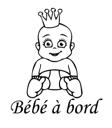 Stickers BÉBÉ A BORD ROI 