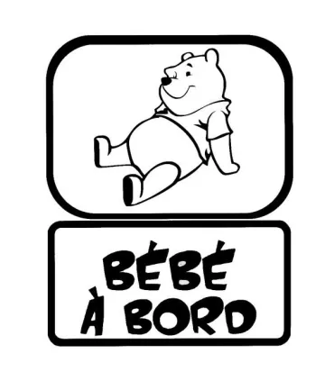 Stickers BÉBÉ A BORD OURSON 
