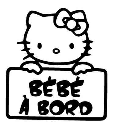 Stickers BÉBÉ A BORD KITTY