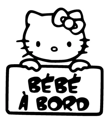 Stickers BÉBÉ A BORD KITTY 