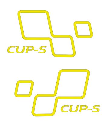 Paire de Stickers CUP-S de portes Megane