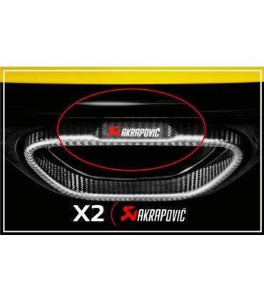 Stickers 2X Akrapovic pour Canule Echappement MEGANE 3RS