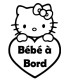 Stickers BÉBÉ A BORD KITTY  COEUR
