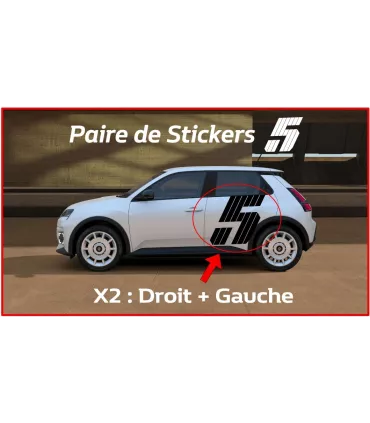 Stickers lateral "5" Renault 5 E-tech