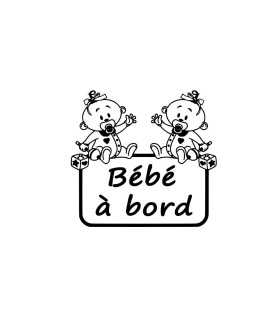 Stickers Bebe A Bord Jumeaux