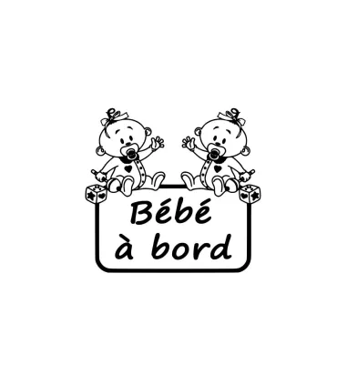 Stickers BÉBÉ A BORD JUMEAUX
