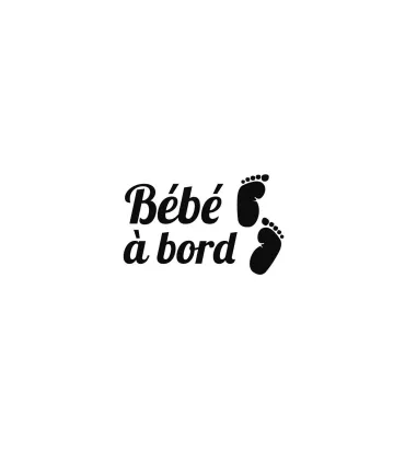 Stickers BÉBÉ A BORD EMPREINTES 