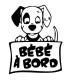 Stickers BÉBÉ A BORD CHIEN 