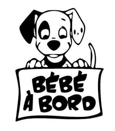 Stickers BÉBÉ A BORD CHIEN 