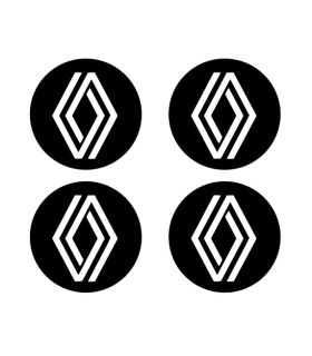 Stickers 4X CENTRE DE ROUE RENAULT Diam. 65mm