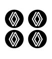 Stickers 4X CENTRE DE ROUE RENAULT Diam. 65mm