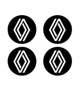 Stickers 4X CENTRE DE ROUE RENAULT Diam. 50mm