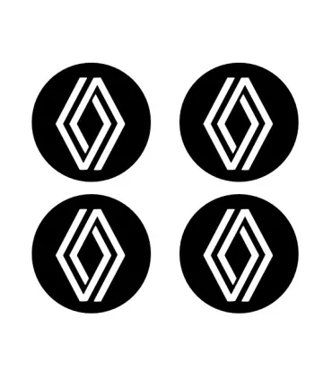 Stickers 4X CENTRE DE ROUE RENAULT Diam. 50mm
