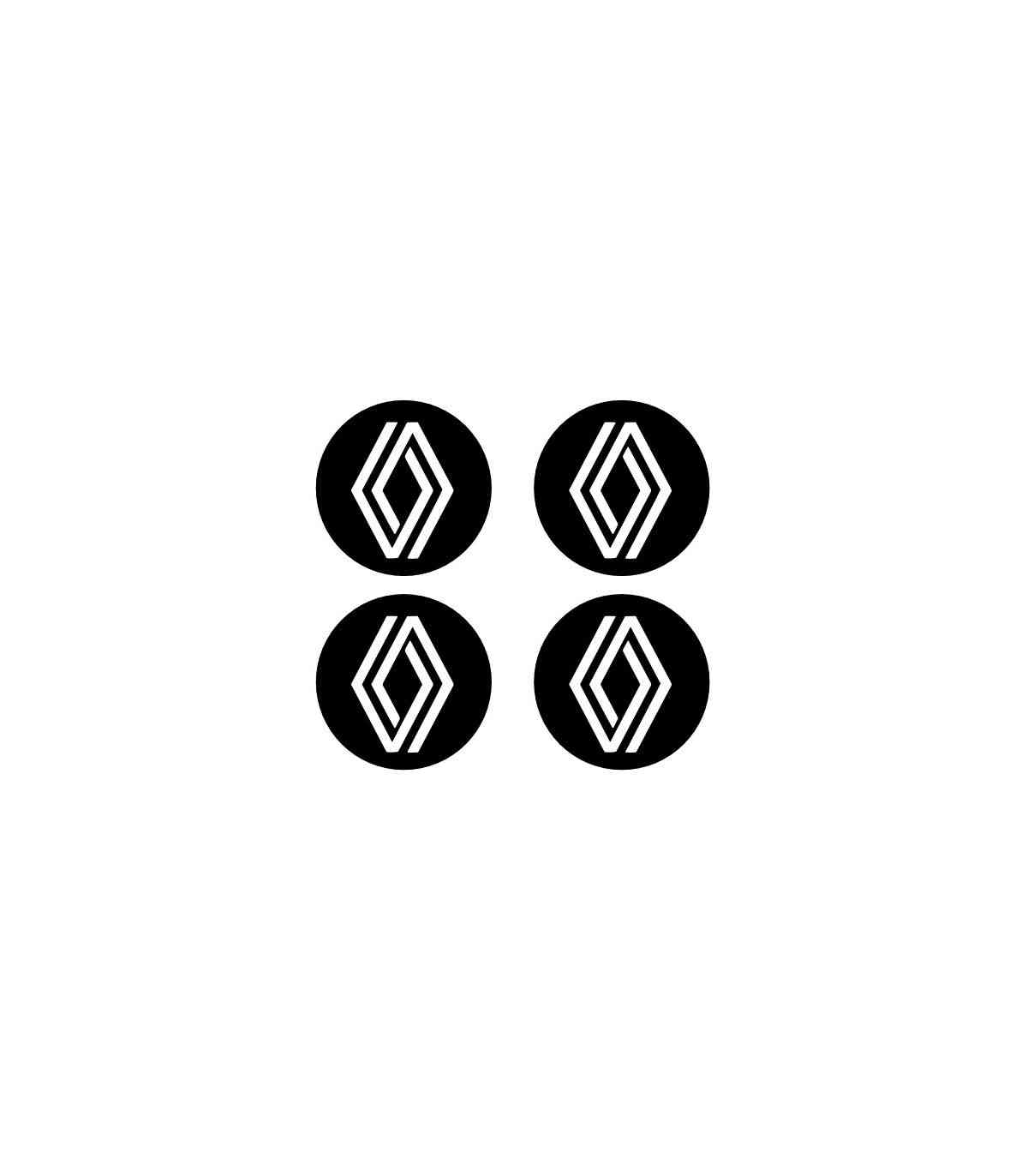 Stickers 4X CENTRE DE ROUE RENAULT Diam. 50mm