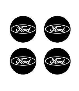 Stickers 4X CENTRE DE ROUE FORD Diam. 54mm