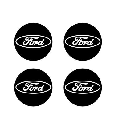 Stickers 4X CENTRE DE ROUE FORD Diam. 54mm