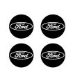 Stickers 4X CENTRE DE ROUE FORD Diam. 54mm