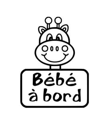 Stickers BÉBÉ A BORD GIRAFE