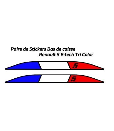 Paire de Stickers Bas de Caisse Renault 5 E-tech