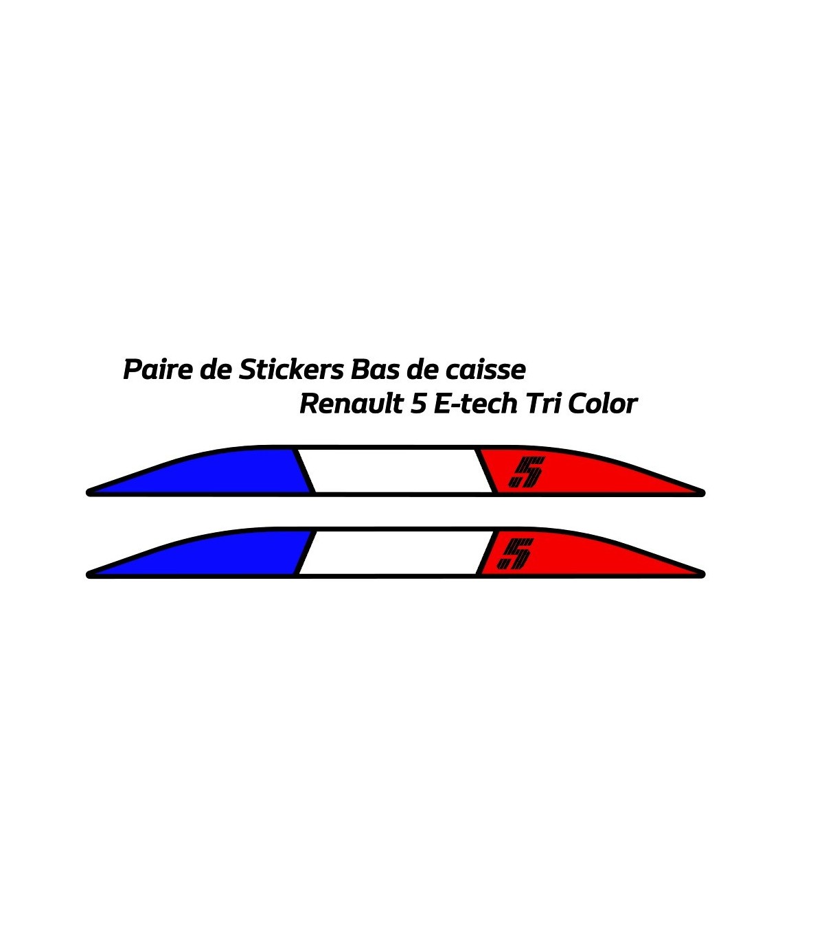 Paire de Stickers Bas de Caisse Renault 5 E-tech
