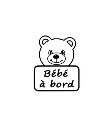 Stickers BÉBÉ A BORD OURSON 2
