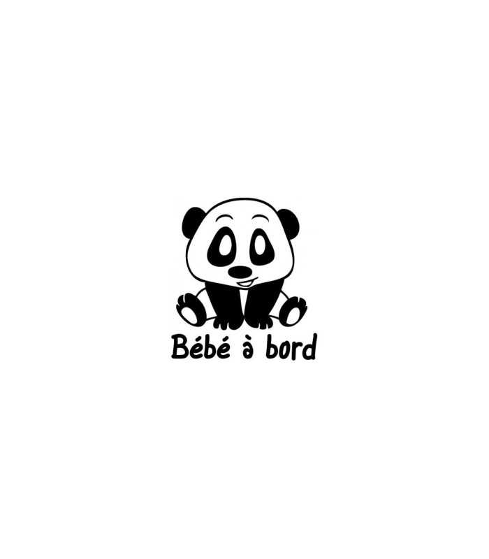 Stickers Bebe A Bord Panda