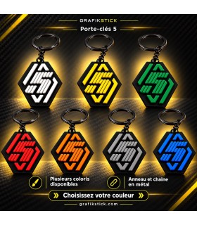 Porte clés Renault 5 / R5 - Motif en relief 3D