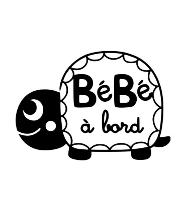 Stickers BÉBÉ A BORD TORTUE