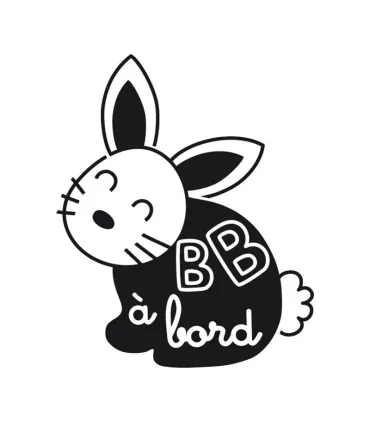 Stickers BÉBÉ A BORD LAPIN