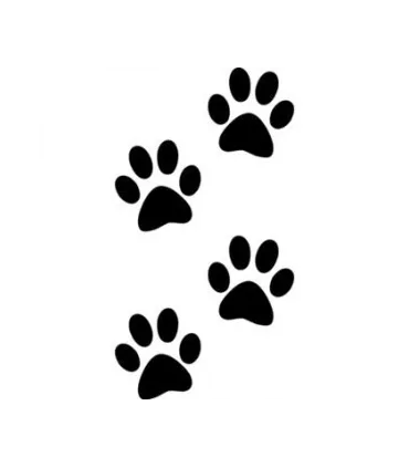 Stickers EMPREINTES DE CHIEN X4