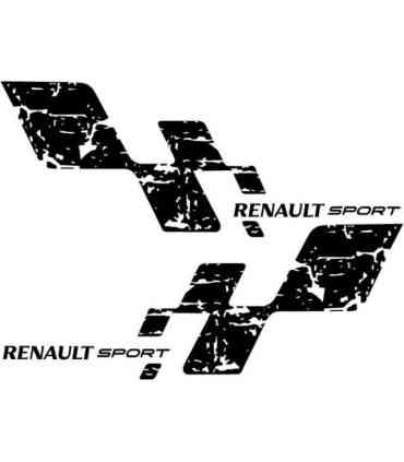 Stickers  RENAULT SPORT DÉSTRUCTURÉ  X2 TAILLE 1