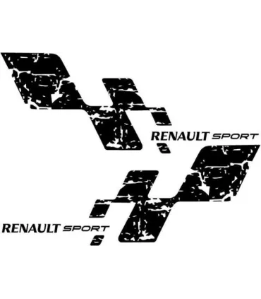 Stickers  RENAULT SPORT DÉSTRUCTURÉ  X2 TAILLE 2