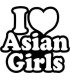 Stickers I LOVE ASIAN GIRLS