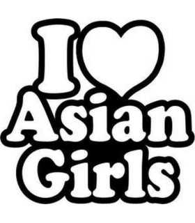 Stickers I LOVE ASIAN GIRLS
