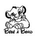 Stickers BÉBÉ A BORD SIMBA
