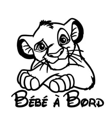 Stickers BÉBÉ A BORD SIMBA