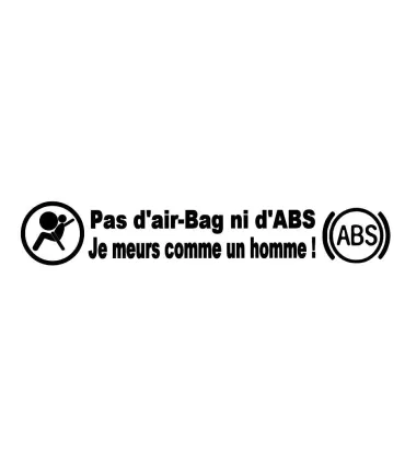 Stickers JE MEURS COMME UN HOMME