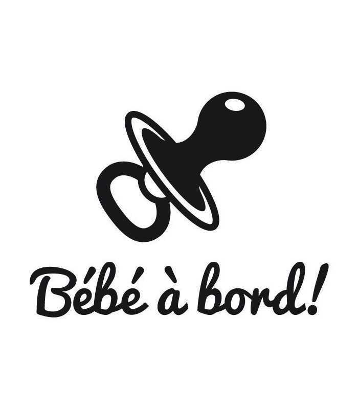 Stickers Bebe A Bord Tetine