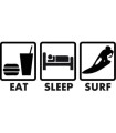 Stickers EAT SLEEP SURF