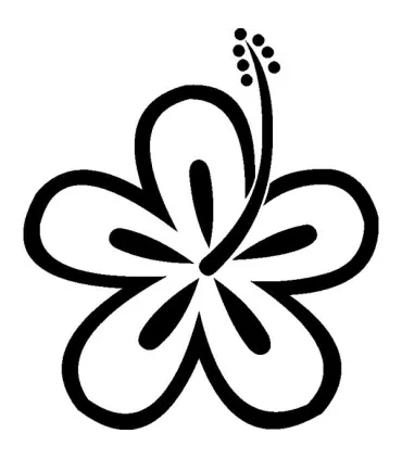 Stickers FLEUR HIBISCUS 24