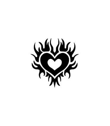 Stickers CŒUR EN FLAMMES