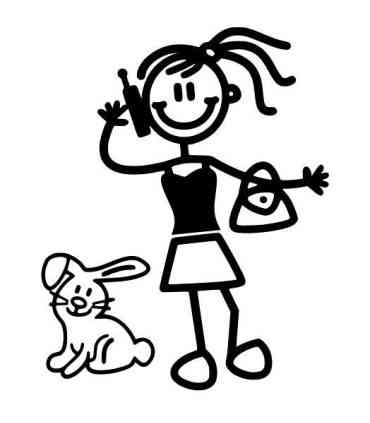 Stickers FAMILLY FILLE + LAPIN