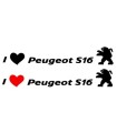 Stickers I LOVE PEUGEOT S16