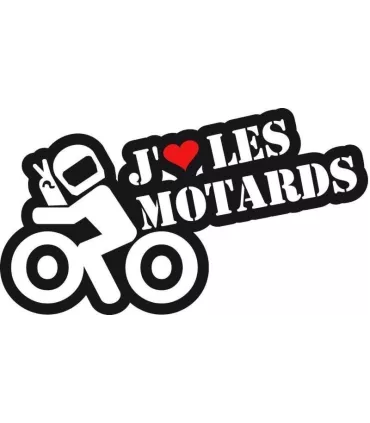Stickers J'AIME LES MOTARDS