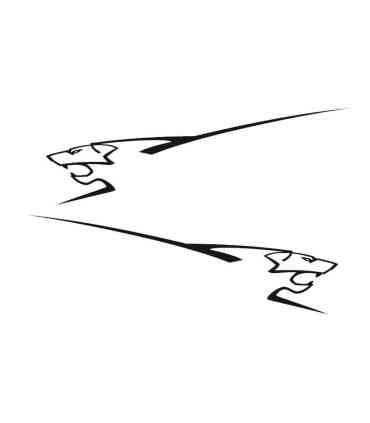 STICKERS LION PEUGEOT GRAND FORMAT (X2)