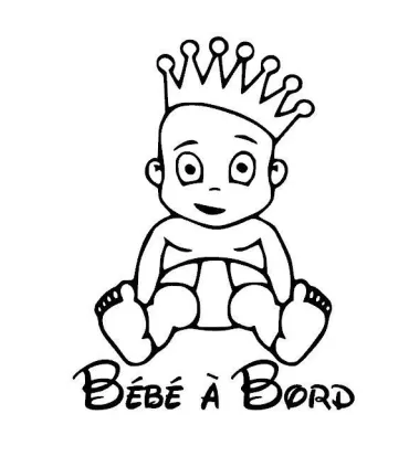Stickers BÉBÉ A BORD ROI 